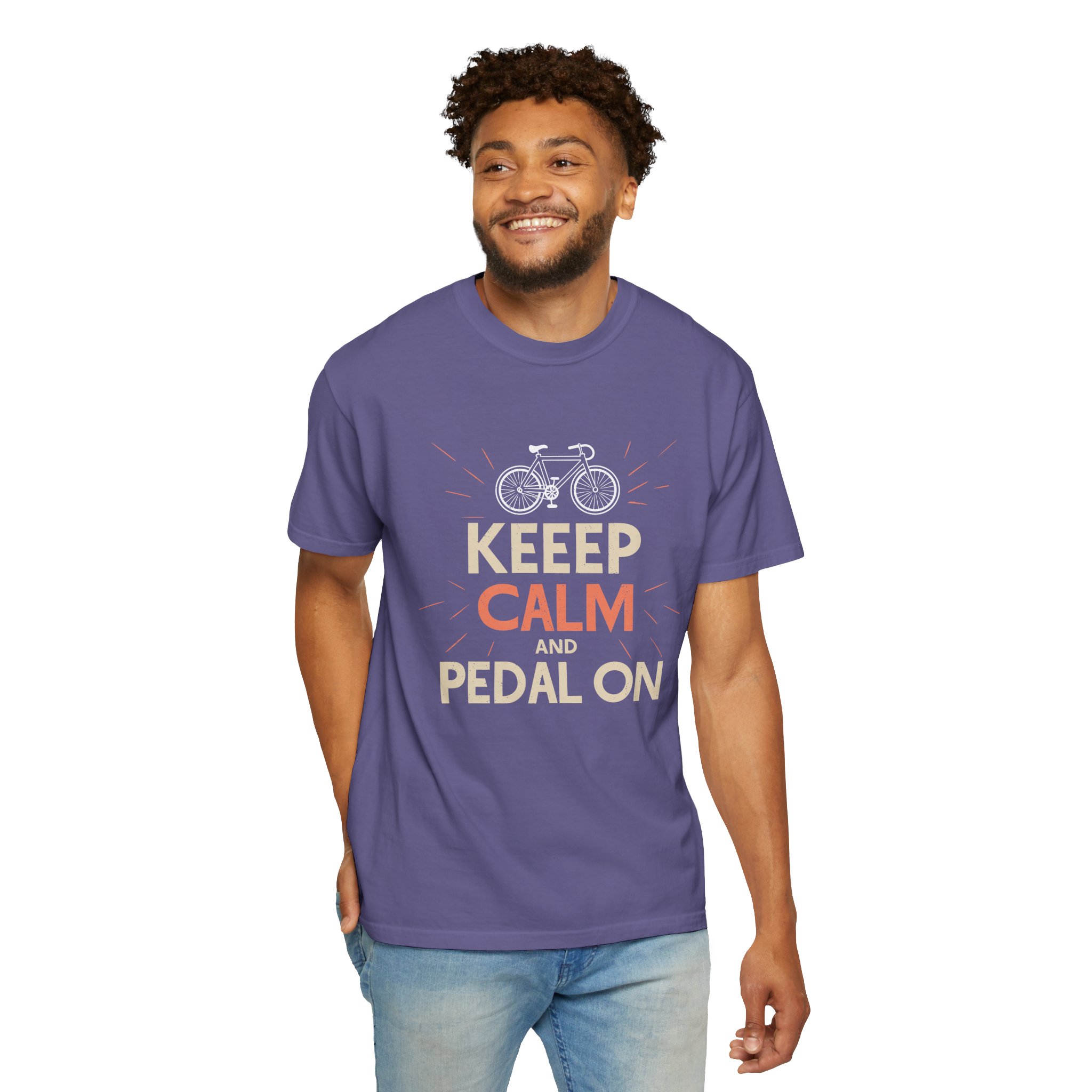 Unisex Bicycle Theme T-Shirt, Keep Calm and Pedal On Tee, Gift for Cyclists, Vintage Style Top, Casual Wear, Bike Lover Shirt. - Image 55