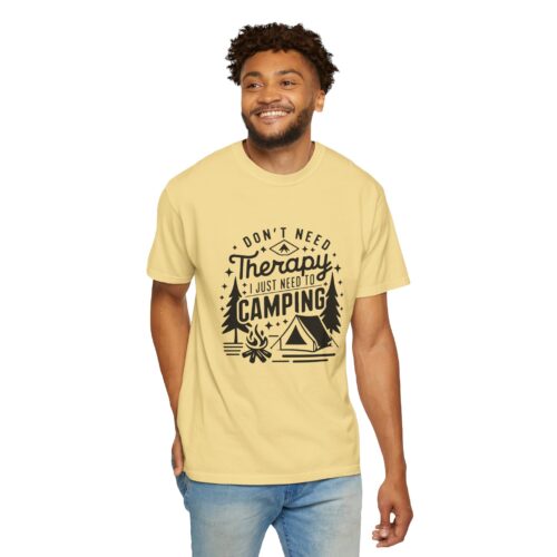 Camping Therapy T-Shirt | Unisex Garment-Dyed Tee for Outdoor Lovers, Perfect Gift for Campers, Nature Lovers, and Adventure Seekers. - Image 15