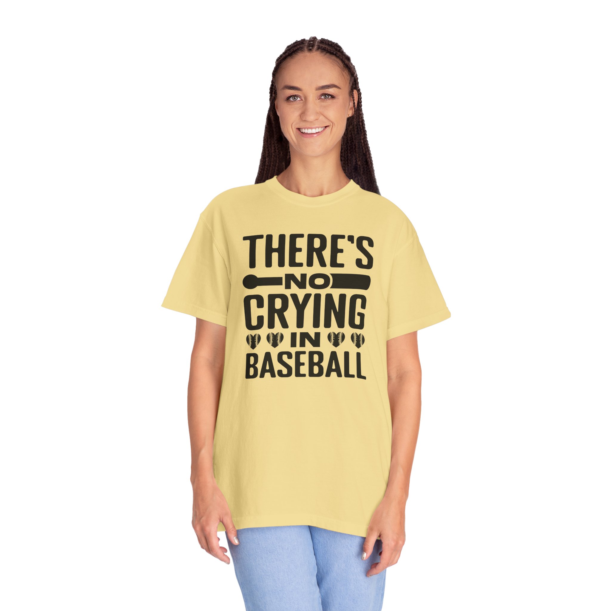 Baseball Humor T-Shirt, Unisex Garment-Dyed Tee, Gift for Sports Lovers, Funny Baseball Shirt, No Crying in Baseball. - Image 12