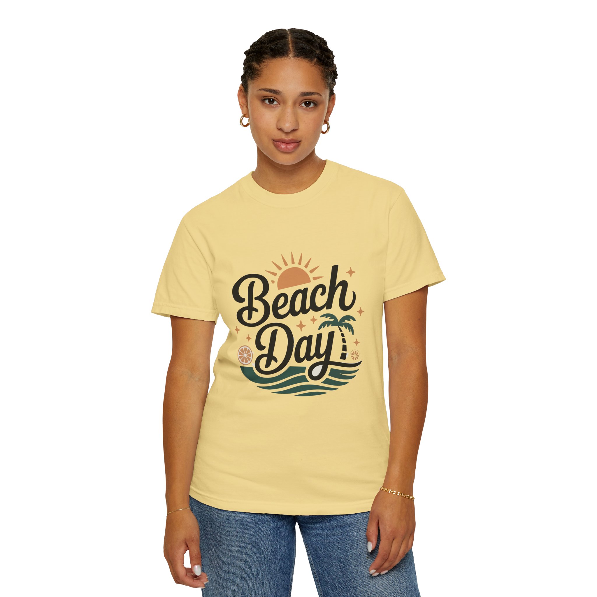 Beach Day Unisex Garment-Dyed T-Shirt, Summer Vibes Shirt, Casual Beachwear, Vacation Tee, Gift for Beach Lovers. - Image 13