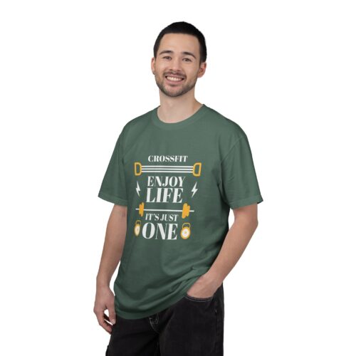 CrossFit Motivational T-Shirt, Unisex Workout Tee, Gym Apparel, Fitness Gift, Enjoy Life It's Just One. - Image 19
