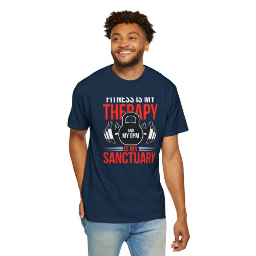 Fitness Is My Therapy T-Shirt — Gym Sanctuary Workout Tee. - Image 23