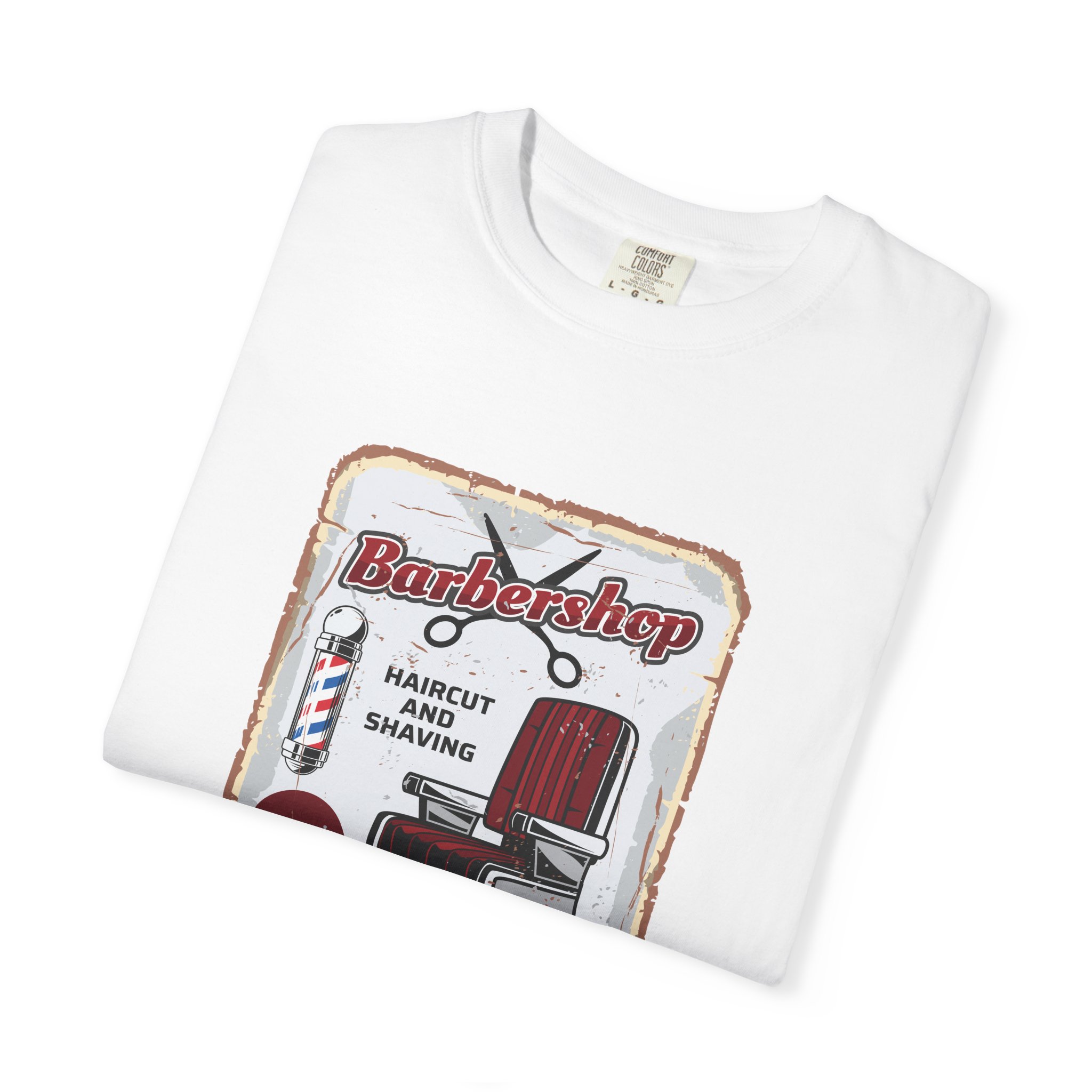 Vintage Barbershop T-Shirt, Unisex Graphic Tee, Haircut & Shaving Design, Barber Gift, Casual Wear, Retro Style, Gift for Him/Her. - Image 10