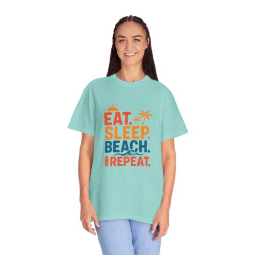 Beach Life Unisex T-Shirt - Eat Sleep Beach Repeat, Summer Wear, Vacation Shirt, Gift for Beach Lovers, Relaxed Summer Style. - Image 36