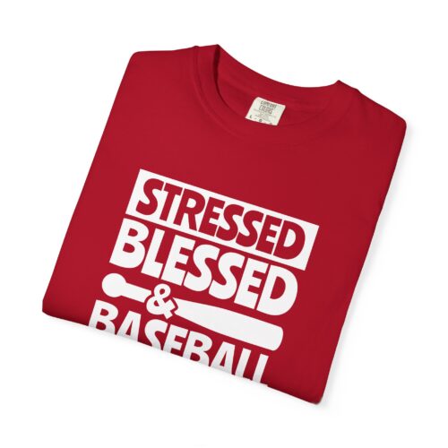 Baseball Obsession Tee, Stressed Blessed Baseball Shirt, Unisex Sportswear, Gifts for Baseball Fans, Casual Everyday Wear. - Image 18