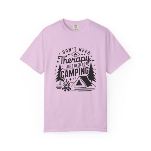 Camping Therapy T-Shirt | Unisex Garment-Dyed Tee for Outdoor Lovers, Perfect Gift for Campers, Nature Lovers, and Adventure Seekers. - Image 25