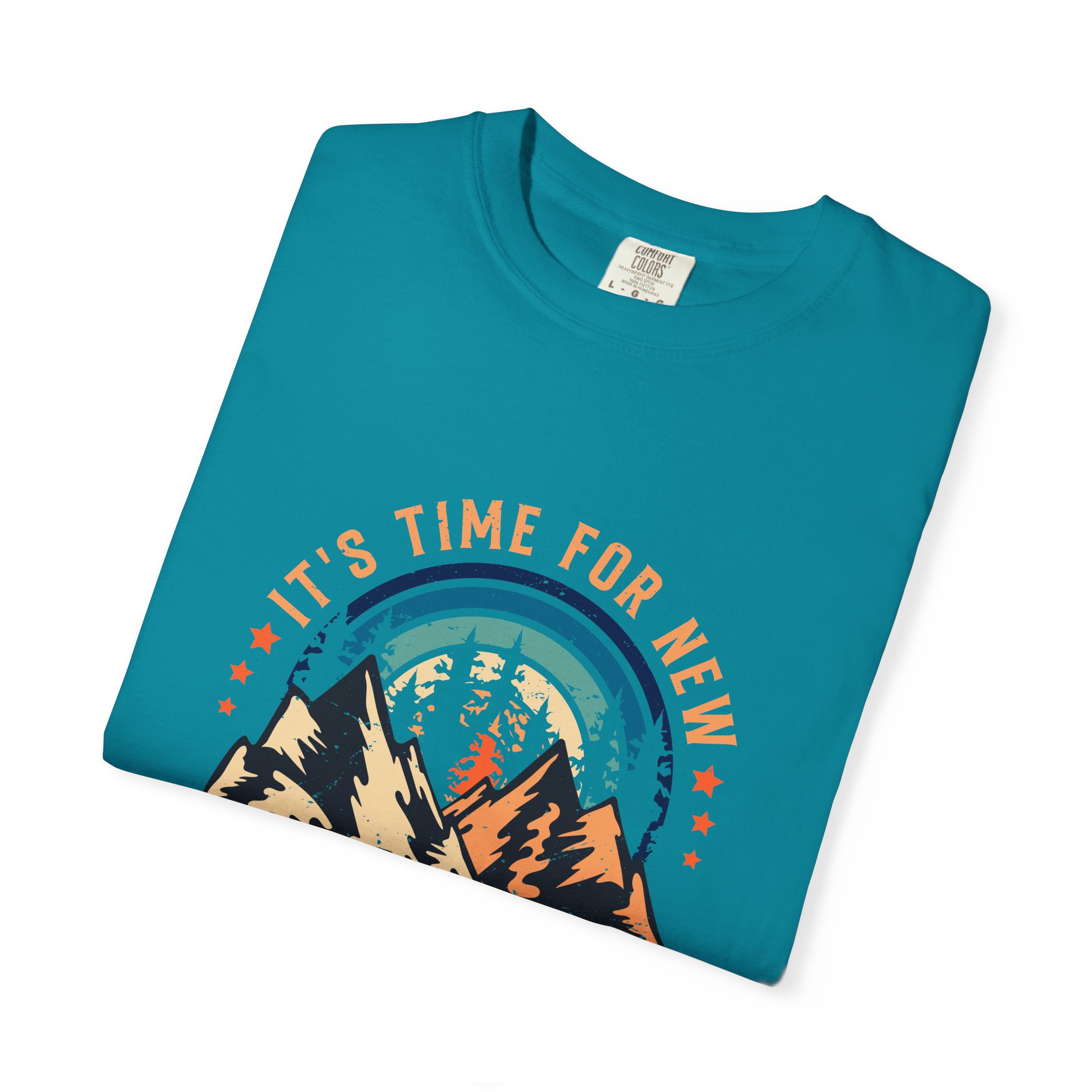 Adventure Awaits Unisex Garment-Dyed T-shirt, Perfect for Outdoor Lovers, Casual Wear, Vacation, Gifts for Adventurers. - Image 18