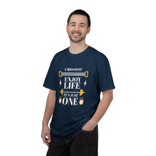 CrossFit Motivational T-Shirt, Unisex Workout Tee, Gym Apparel, Fitness Gift, Enjoy Life It's Just One. - Image 27