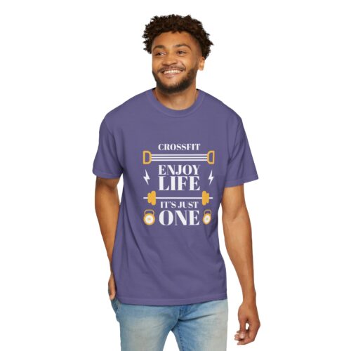CrossFit Motivational T-Shirt, Unisex Workout Tee, Gym Apparel, Fitness Gift, Enjoy Life It's Just One. - Image 47