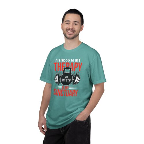 Fitness Is My Therapy T-Shirt — Gym Sanctuary Workout Tee. - Image 3