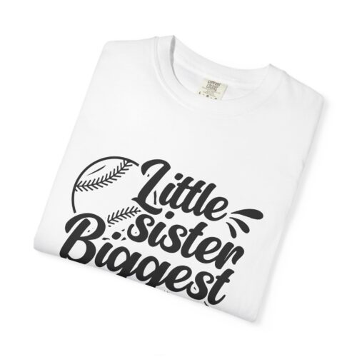 Cheerful Fan T-Shirt for Little Sisters, Baseball Enthusiast Gift, Sports Fan Apparel, Unisex Casual Wear, Soft Cotton Tee. - Image 10