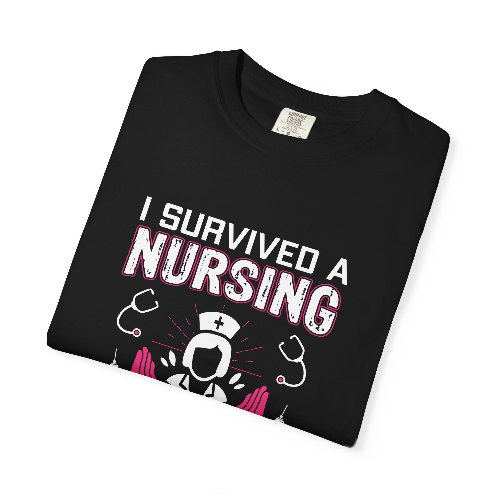 Nursing Survival T-shirt, Funny Nursing Gift, Nurse Appreciation Day Tee, Medical Career Humor Shirt, Unisex Casual Wear. - Image 2