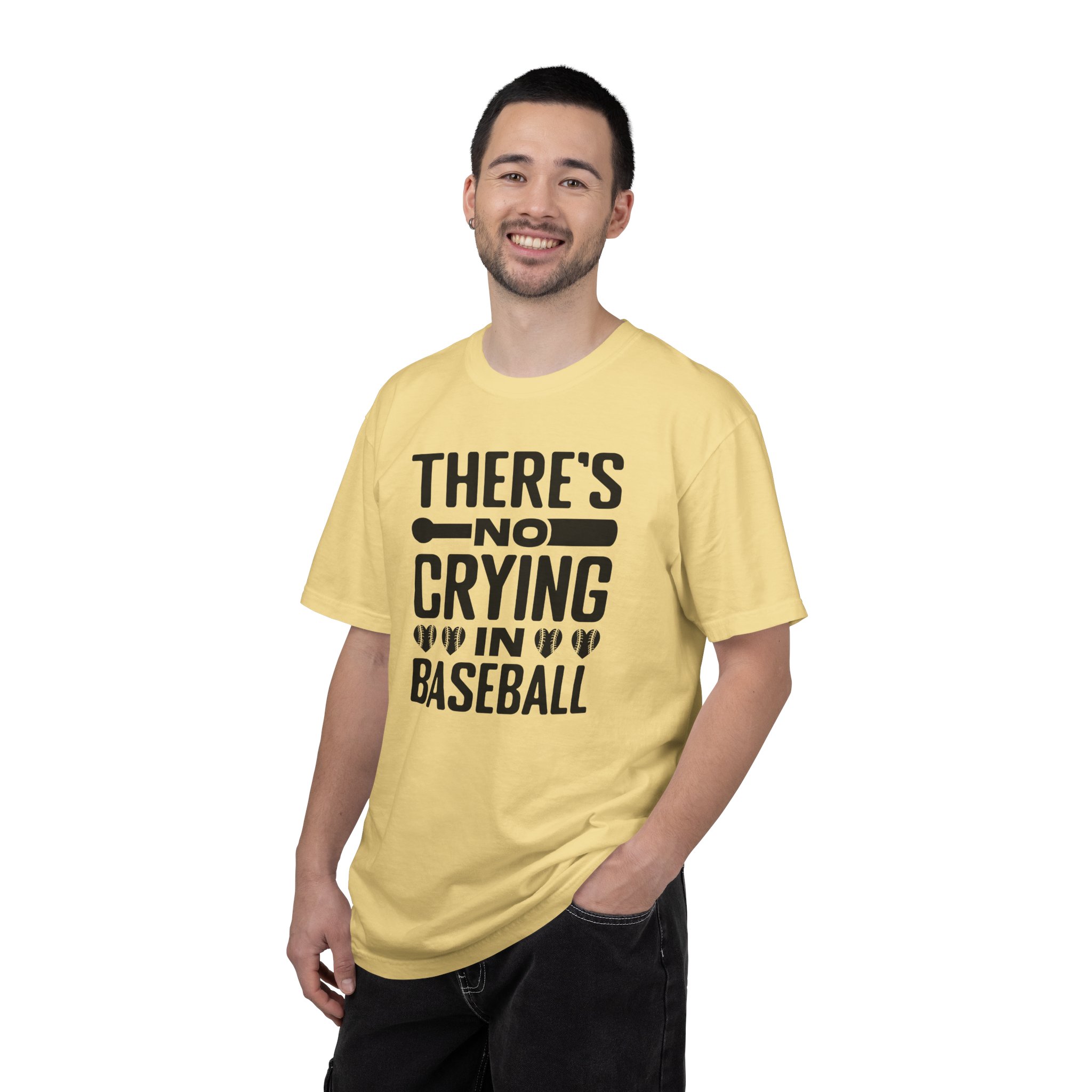 Baseball Humor T-Shirt, Unisex Garment-Dyed Tee, Gift for Sports Lovers, Funny Baseball Shirt, No Crying in Baseball. - Image 11