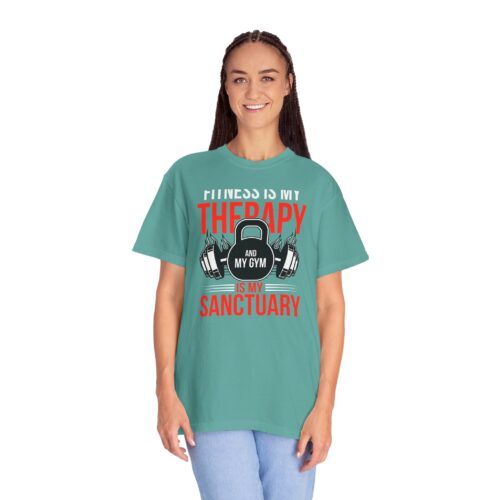 Fitness Is My Therapy T-Shirt — Gym Sanctuary Workout Tee. - Image 4