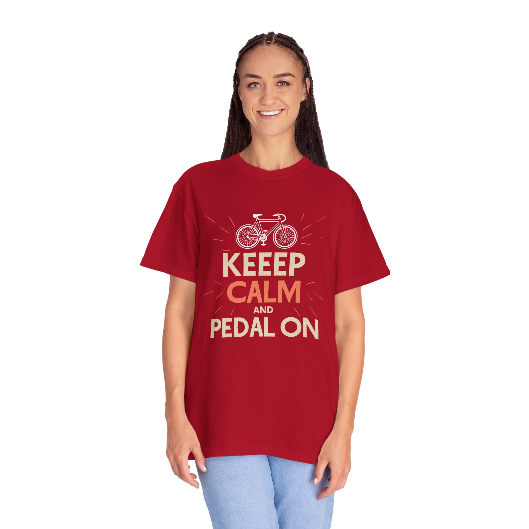 Unisex Bicycle Theme T-Shirt, Keep Calm and Pedal On Tee, Gift for Cyclists, Vintage Style Top, Casual Wear, Bike Lover Shirt. - Image 20