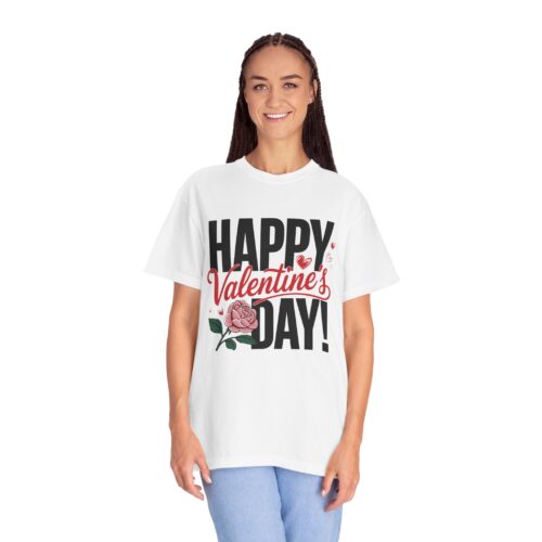 Unisex Happy Valentine's Day T-Shirt, Romantic Gift, Cute Valentine's Apparel, Casual Love Shirt, Perfect for Couples. - Image 4