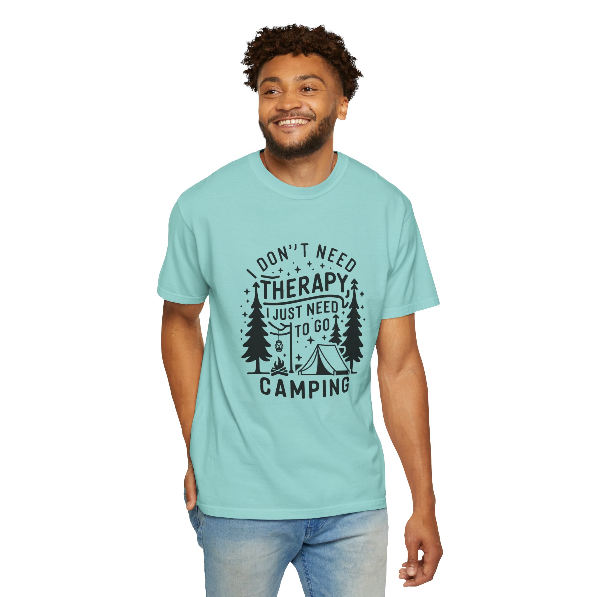 Camping Therapy Unisex T-shirt, Outdoor Adventure Tee, Funny Camping Gift, Nature Lover Apparel, Summer Travel Shirt. - Image 7