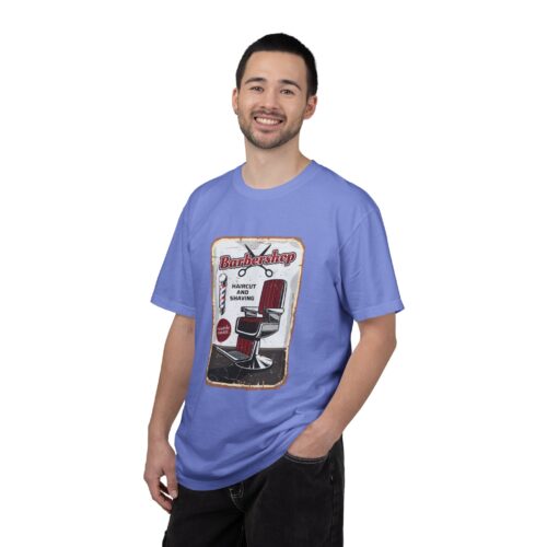 Vintage Barbershop T-Shirt, Unisex Graphic Tee, Haircut & Shaving Design, Barber Gift, Casual Wear, Retro Style, Gift for Him/Her. - Image 3