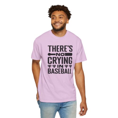 Baseball Humor T-Shirt, Unisex Garment-Dyed Tee, Gift for Sports Lovers, Funny Baseball Shirt, No Crying in Baseball. - Image 31