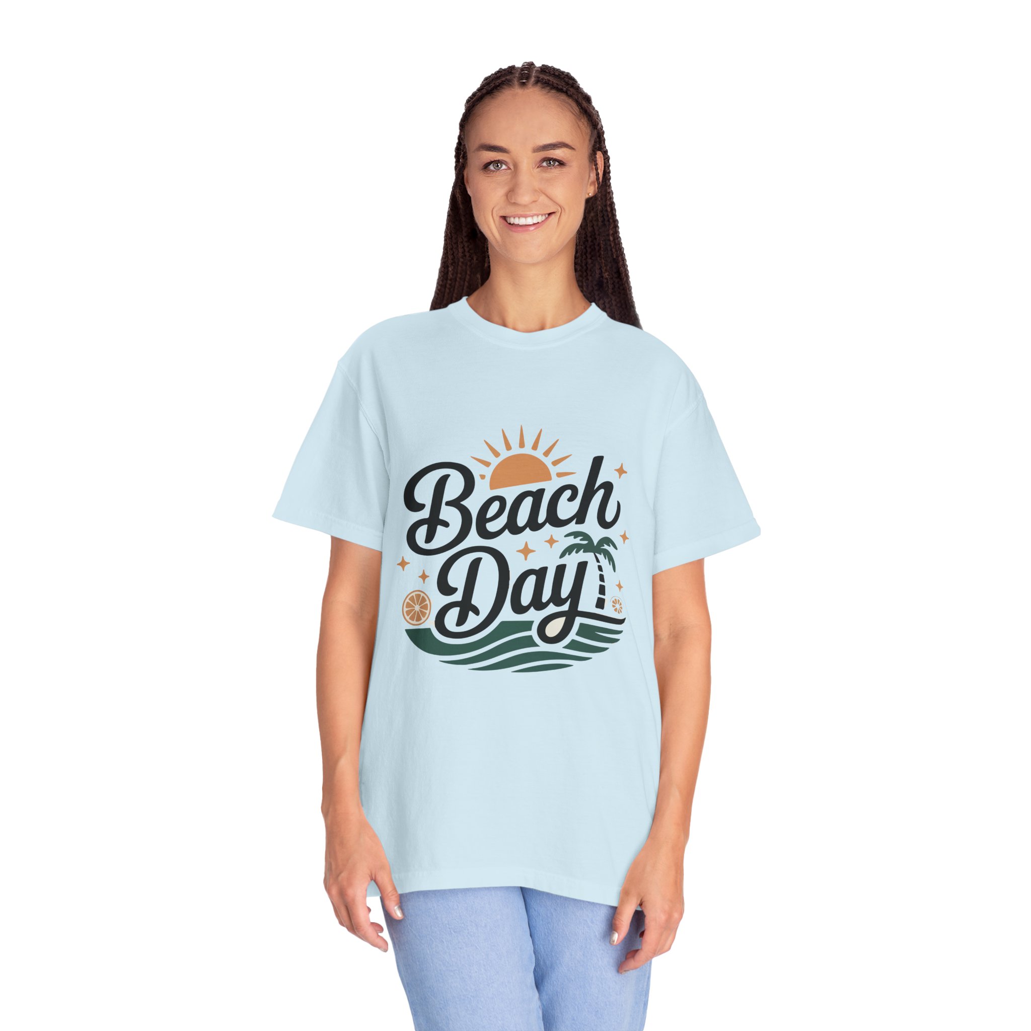 Beach Day Unisex Garment-Dyed T-Shirt, Summer Vibes Shirt, Casual Beachwear, Vacation Tee, Gift for Beach Lovers. - Image 44
