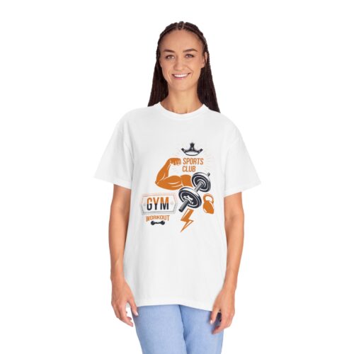 Gym Sports Club Workout T-Shirt — Muscle, Dumbbell & Kettlebell Fitness Tee. - Image 4