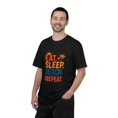 Beach Life Unisex T-Shirt - Eat Sleep Beach Repeat, Summer Wear, Vacation Shirt, Gift for Beach Lovers, Relaxed Summer Style. - Image 11