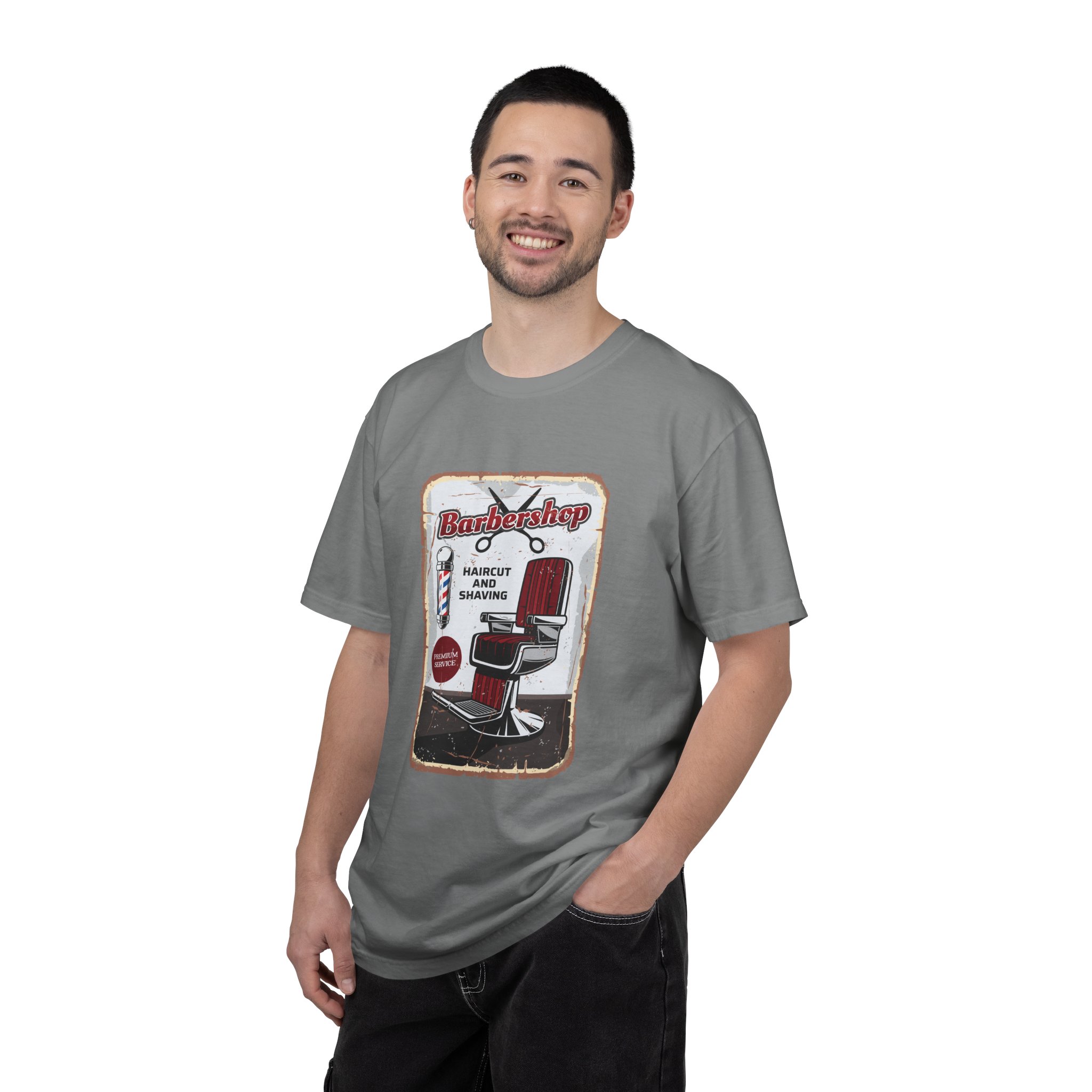 Vintage Barbershop T-Shirt, Unisex Graphic Tee, Haircut & Shaving Design, Barber Gift, Casual Wear, Retro Style, Gift for Him/Her. - Image 19