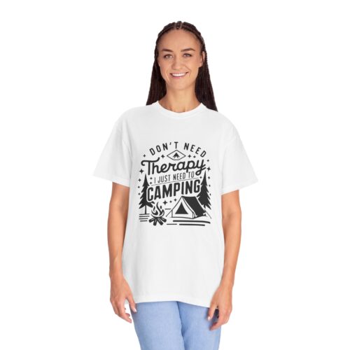 Camping Therapy T-Shirt | Unisex Garment-Dyed Tee for Outdoor Lovers, Perfect Gift for Campers, Nature Lovers, and Adventure Seekers. - Image 20