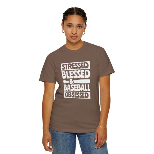 Baseball Obsession Tee, Stressed Blessed Baseball Shirt, Unisex Sportswear, Gifts for Baseball Fans, Casual Everyday Wear. - Image 29