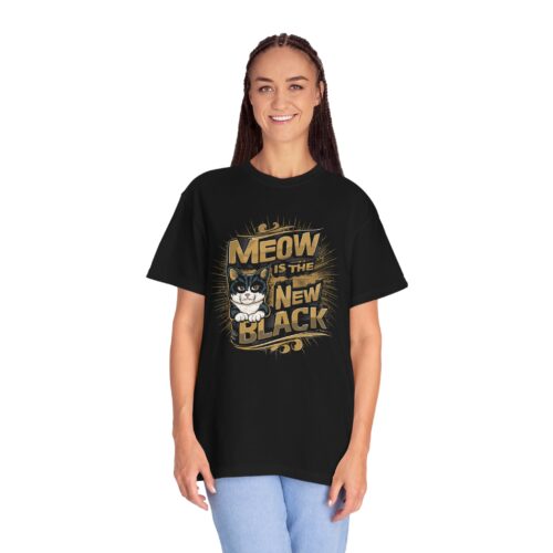 Meow Is The New Black Cat T-Shirt for cat lover. - Image 4