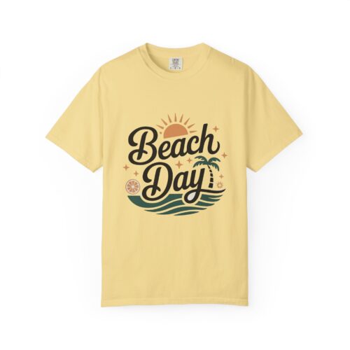 Beach Day Unisex Garment-Dyed T-Shirt, Summer Vibes Shirt, Casual Beachwear, Vacation Tee, Gift for Beach Lovers. - Image 9