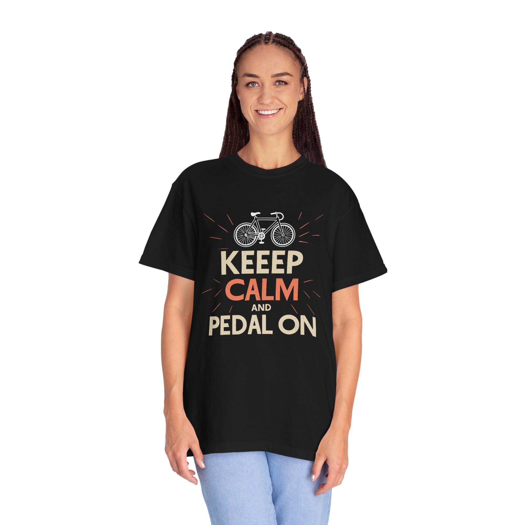 Unisex Bicycle Theme T-Shirt, Keep Calm and Pedal On Tee, Gift for Cyclists, Vintage Style Top, Casual Wear, Bike Lover Shirt. - Image 12
