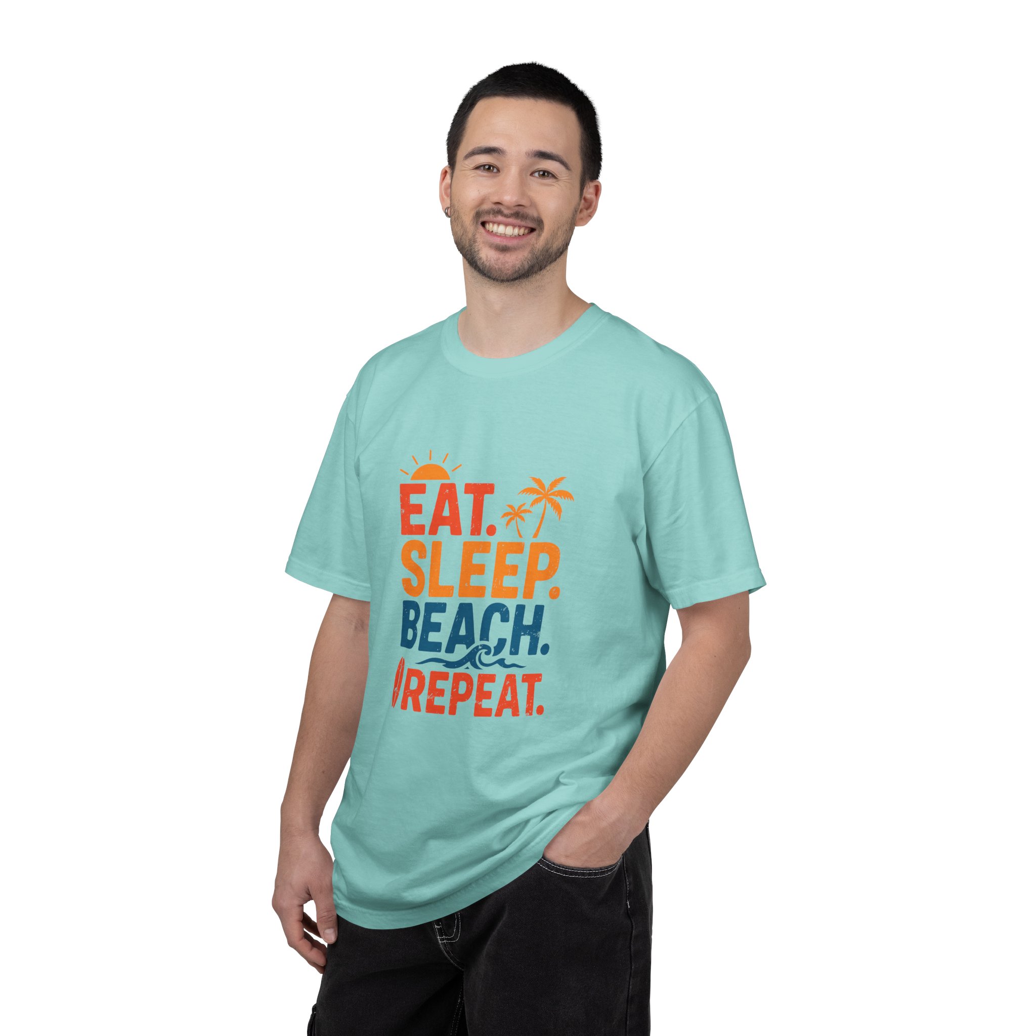 Beach Life Unisex T-Shirt - Eat Sleep Beach Repeat, Summer Wear, Vacation Shirt, Gift for Beach Lovers, Relaxed Summer Style. - Image 35