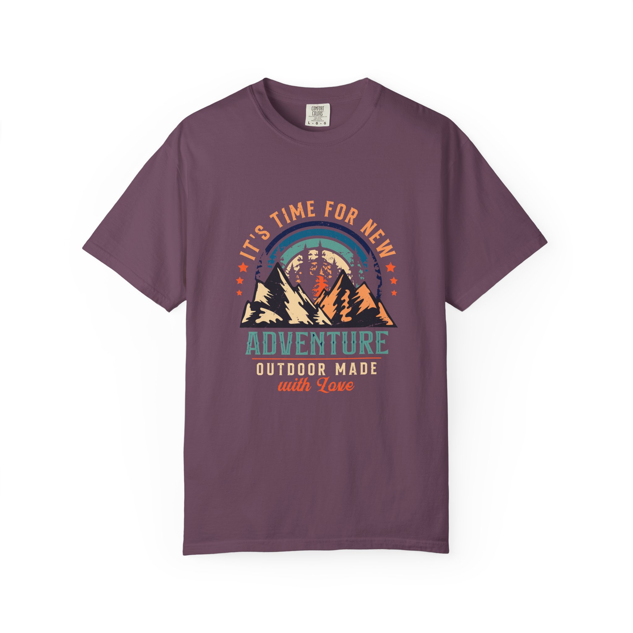Adventure Awaits Unisex Garment-Dyed T-shirt, Perfect for Outdoor Lovers, Casual Wear, Vacation, Gifts for Adventurers. - Image 9