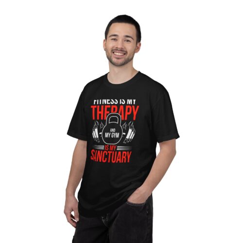 Fitness Is My Therapy T-Shirt — Gym Sanctuary Workout Tee. - Image 35