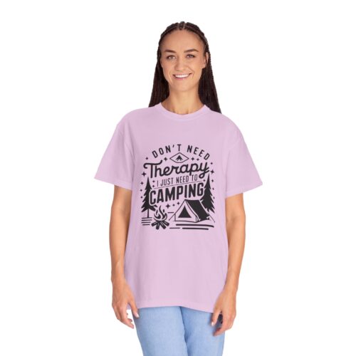 Camping Therapy T-Shirt | Unisex Garment-Dyed Tee for Outdoor Lovers, Perfect Gift for Campers, Nature Lovers, and Adventure Seekers. - Image 28