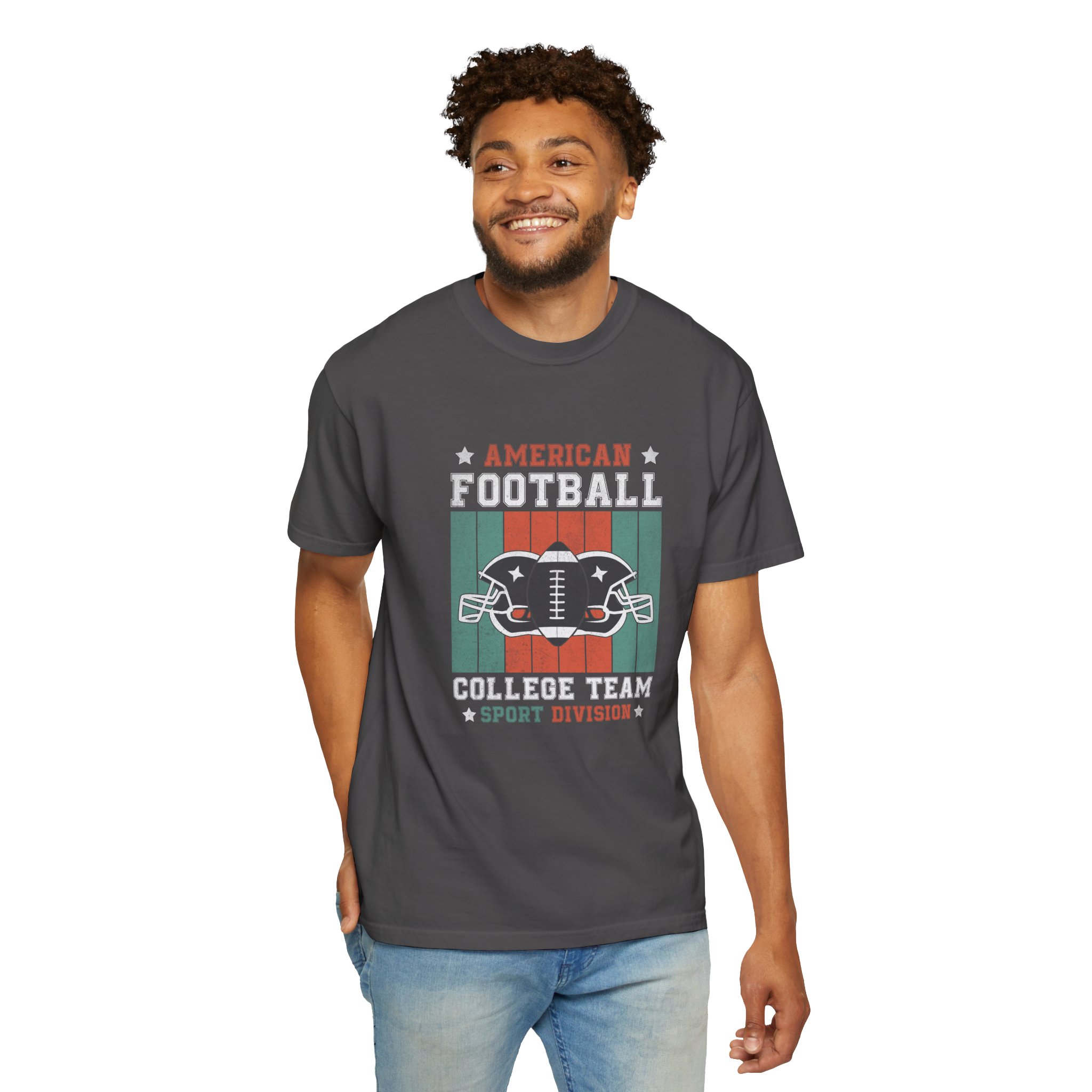 American Football College Team Unisex Garment-Dyed T-Shirt, Sports Fan Tee, Game Day Shirt, Gift for Football Lovers. - Image 39