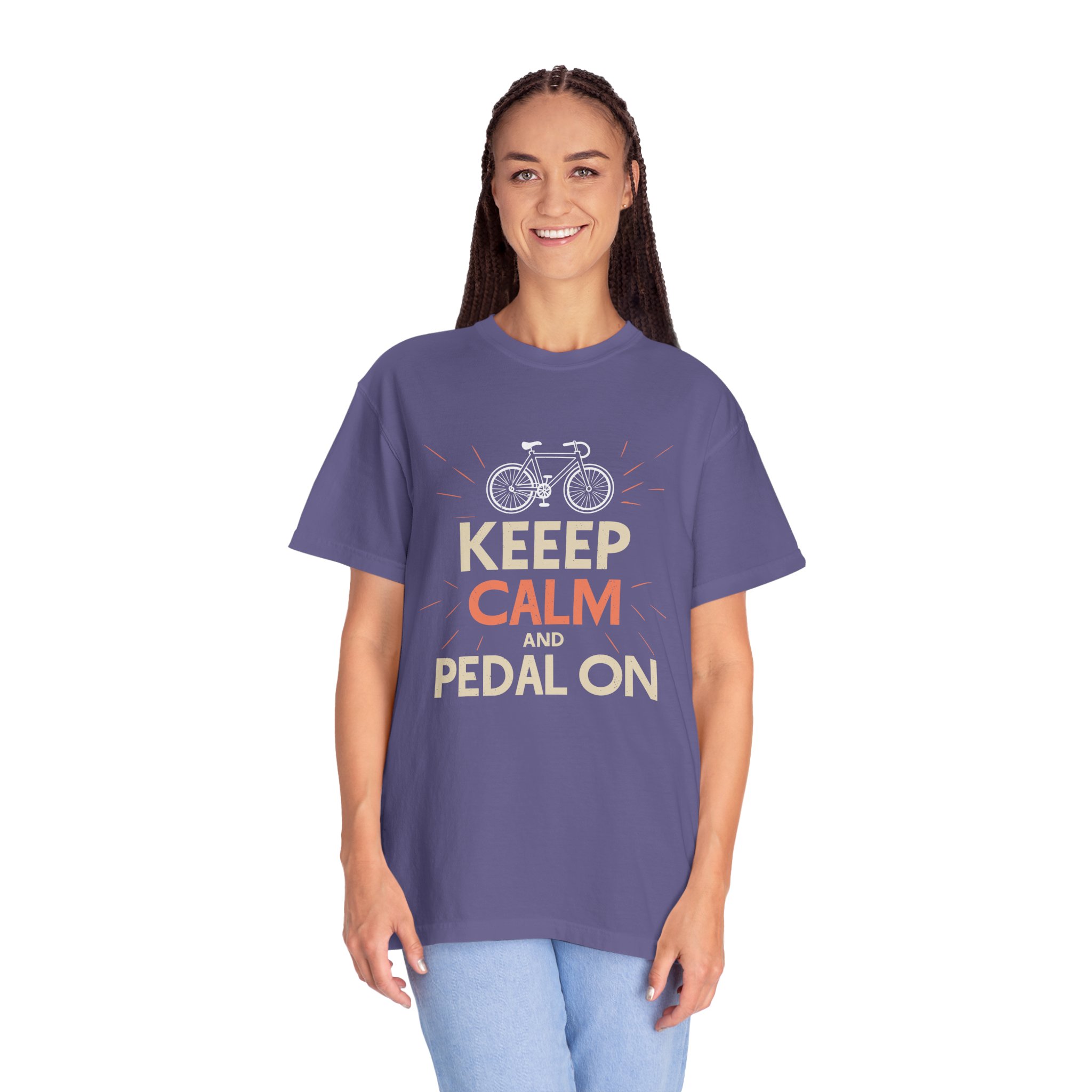 Unisex Bicycle Theme T-Shirt, Keep Calm and Pedal On Tee, Gift for Cyclists, Vintage Style Top, Casual Wear, Bike Lover Shirt. - Image 52