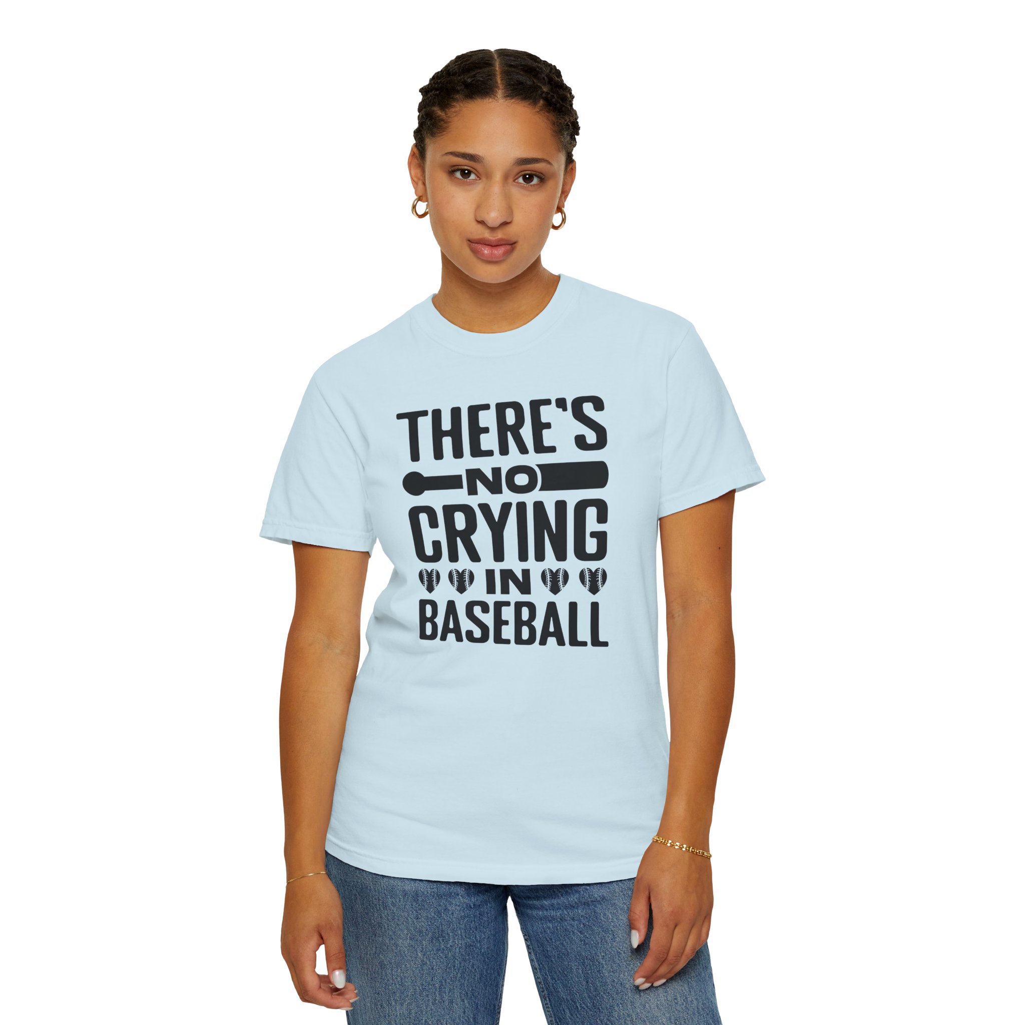 Baseball Humor T-Shirt, Unisex Garment-Dyed Tee, Gift for Sports Lovers, Funny Baseball Shirt, No Crying in Baseball. - Image 45