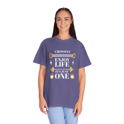 CrossFit Motivational T-Shirt, Unisex Workout Tee, Gym Apparel, Fitness Gift, Enjoy Life It's Just One. - Image 44