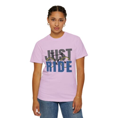 Unisex Cycling T-shirt, Just Ride Graphic Tee, Sporty Casual Wear, Cycling Gift, Active Lifestyle Apparel, Bike Lover Shirt. - Image 29