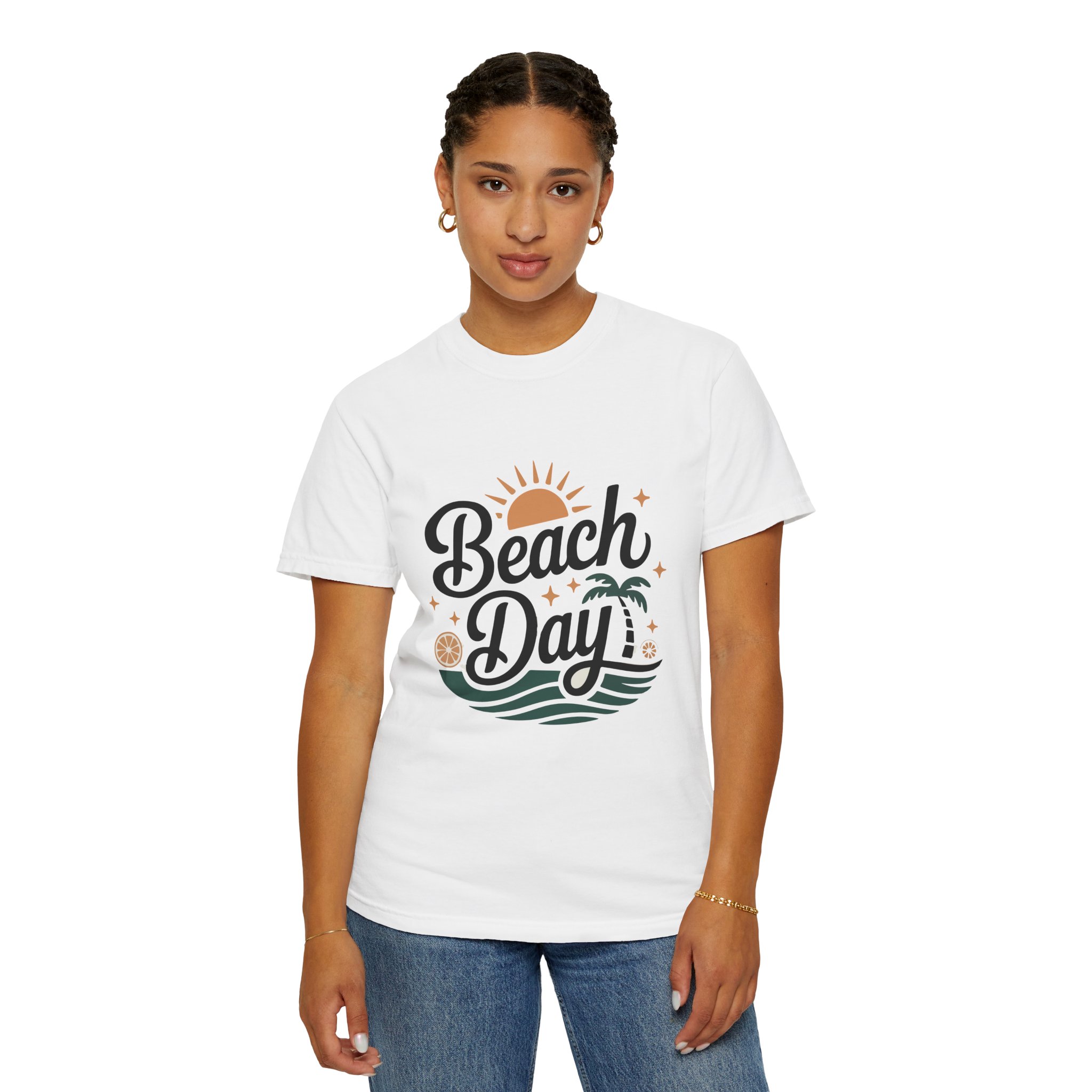 Beach Day Unisex Garment-Dyed T-Shirt, Summer Vibes Shirt, Casual Beachwear, Vacation Tee, Gift for Beach Lovers. - Image 5