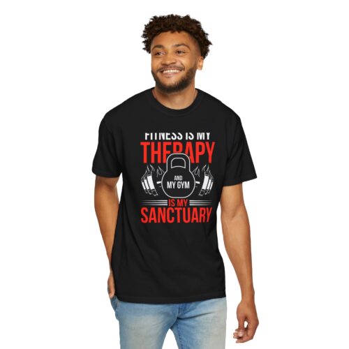 Fitness Is My Therapy T-Shirt — Gym Sanctuary Workout Tee. - Image 39