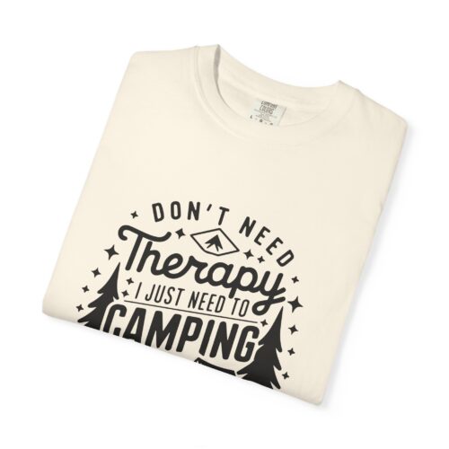 Camping Therapy T-Shirt | Unisex Garment-Dyed Tee for Outdoor Lovers, Perfect Gift for Campers, Nature Lovers, and Adventure Seekers. - Image 2