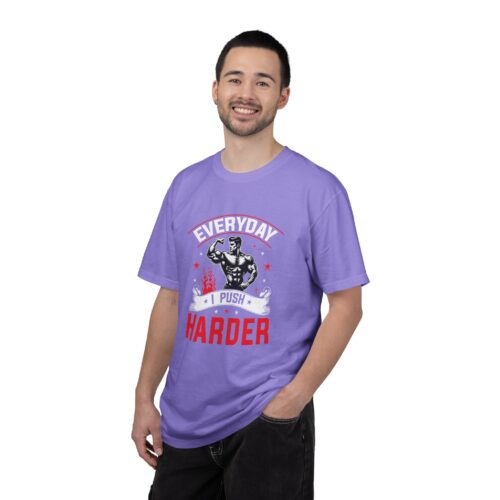 Muscle Motivation T-Shirt: Everyday I Push Harder, Fitness Apparel, Gym Top, Workout Shirt, Gift for Him/Her. - Image 35