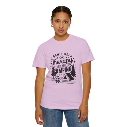 Camping Therapy T-Shirt | Unisex Garment-Dyed Tee for Outdoor Lovers, Perfect Gift for Campers, Nature Lovers, and Adventure Seekers. - Image 29