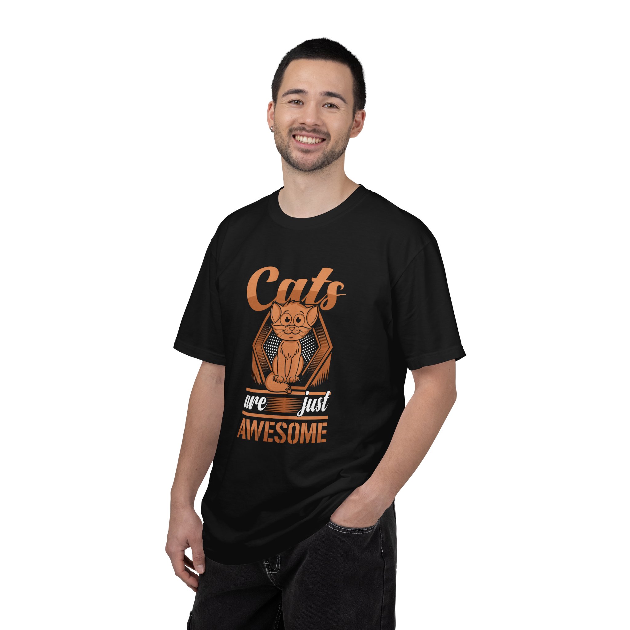 cn - 5.10a - Cat Lovers T-Shirt — "Cats Are Just Awesome" Retro Graphic Tee. - Image 3