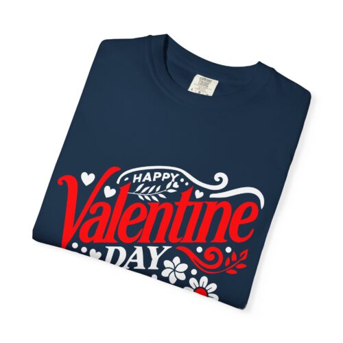Valentine's Day T‑Shirt - "Happy Valentine Day" Retro Floral Design. - Image 26