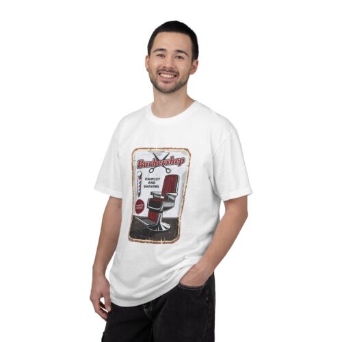 Vintage Barbershop T-Shirt, Unisex Graphic Tee, Haircut & Shaving Design, Barber Gift, Casual Wear, Retro Style, Gift for Him/Her. - Image 11