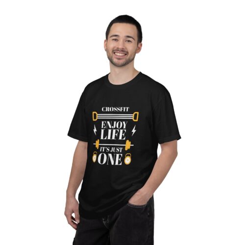 CrossFit Motivational T-Shirt, Unisex Workout Tee, Gym Apparel, Fitness Gift, Enjoy Life It's Just One. - Image 3